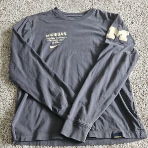 Nike Michigan Charcoal Long Sleeve Tee